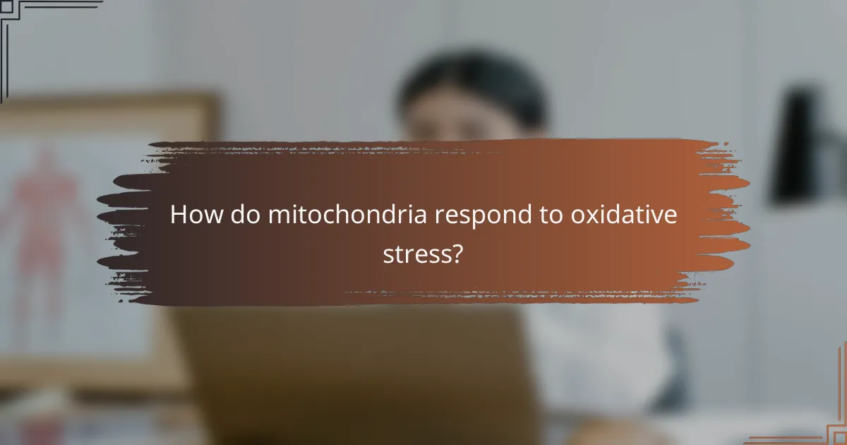 How do mitochondria respond to oxidative stress?